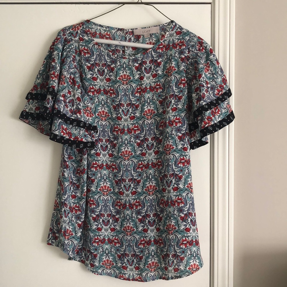 Loft Flutter Sleeve Blouse